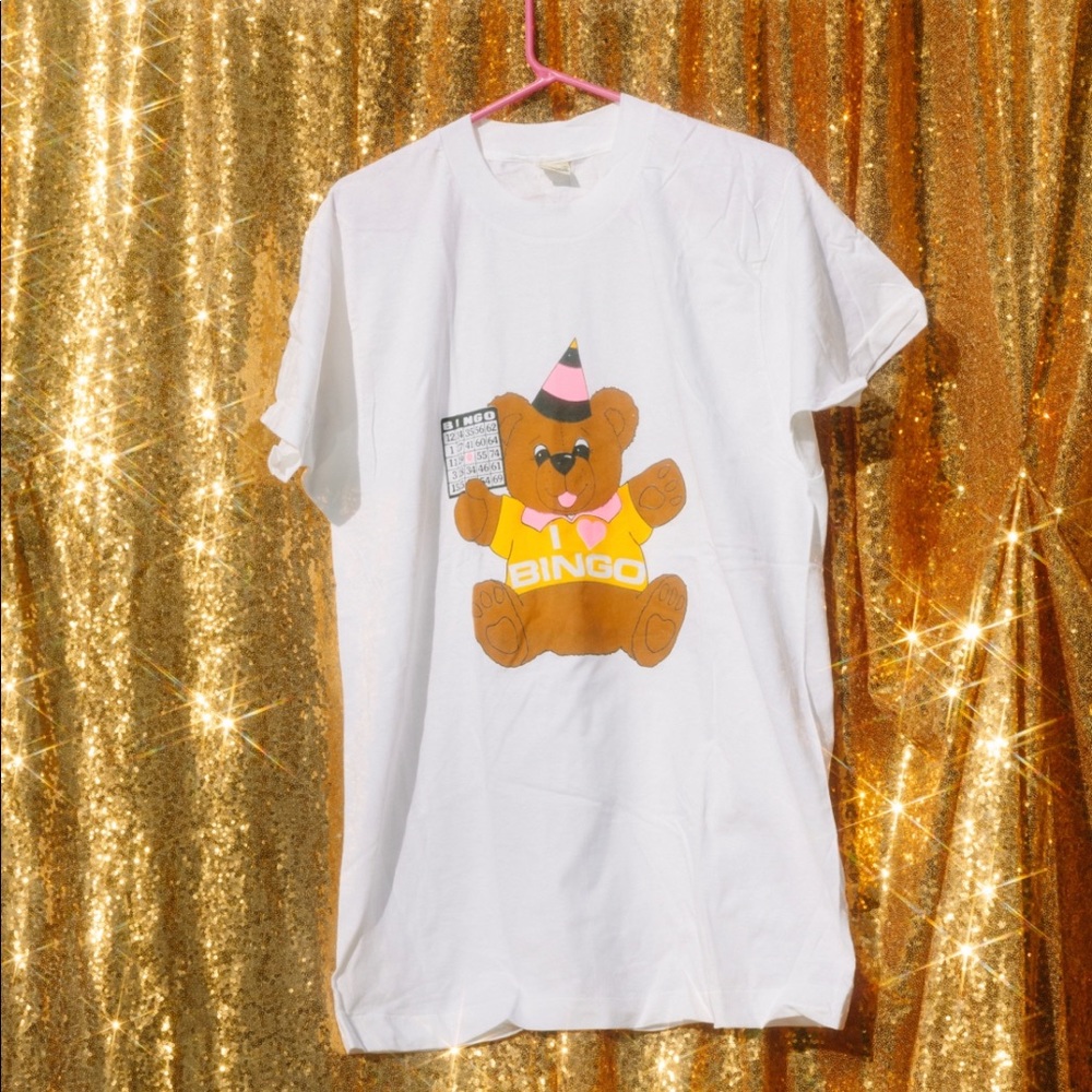 Vintage XL dead-stock 90s I Love Bingo T Shirt